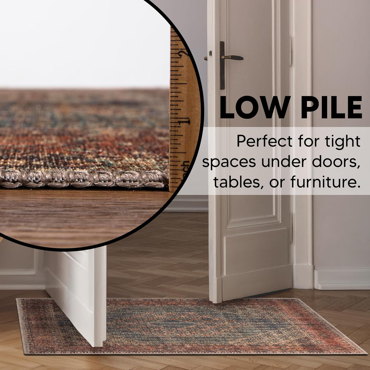 Keen Home Design 2x3 Rug - Machine Washable Entry Rug with Non-Slip Backing, Ideal for Enteryway