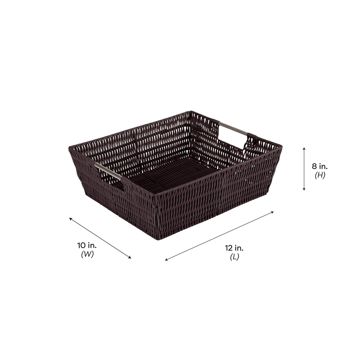 Simplify 15"x13"x5" Shelf Storage Woven Handles | Nursery | Playroom | Toys | Bedroom | Closet |