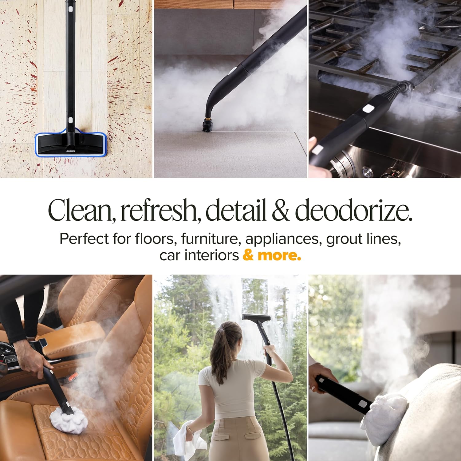 Dupray Neat Steam Cleaner with 20-piece Accesory Kit. For Multipurpose steam Cleaning Hardwood