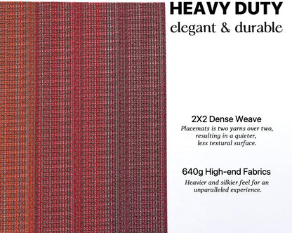 LEXMORE Placemats Set of 8 Vinyl/Plastic Woven Place Mats for Kitchen Table Indoor/Outdoor Washable