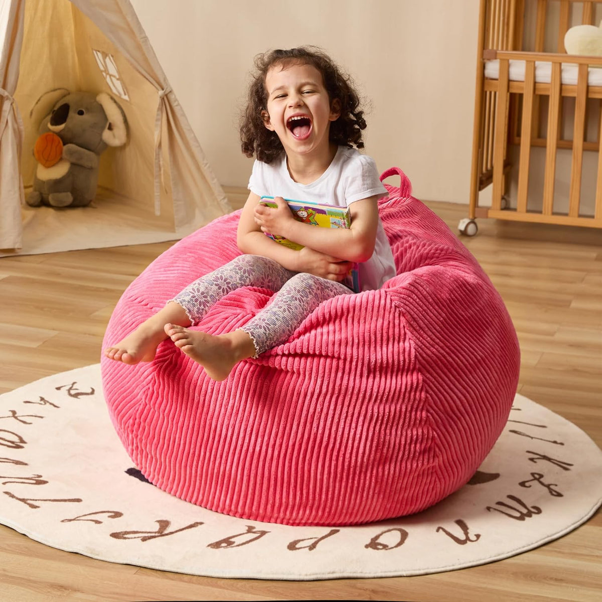Bean Bag Chairs Teardrop Bean Bag Chair Beanbag Chair with Memory Foam Filled Machine Washable