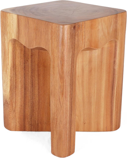 Rutledge & King Wooden End Table - Unique Wooden Side Table - Mid Century Side Table - Saur Wood