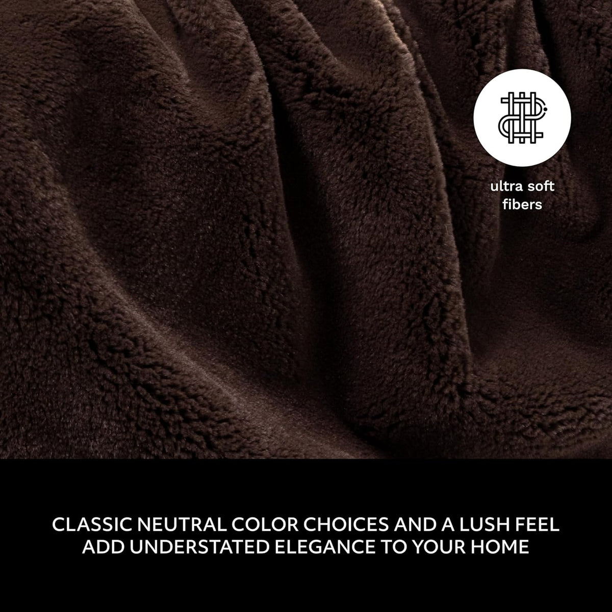Mon Chateau Luxury Ultimate Plush Faux Fur Throw with 6cm Foldover for Couch, Sofa, or Bed - Plush