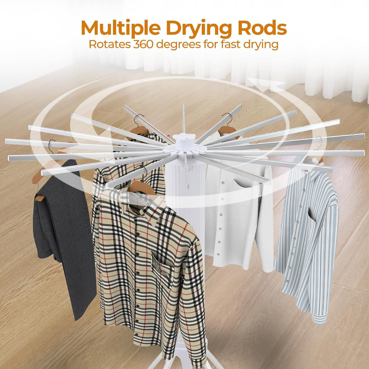 4-Legged Clothes Drying Rack Foldable,2 Tier Portable and Collapsible Space Saving Laundry Drying
