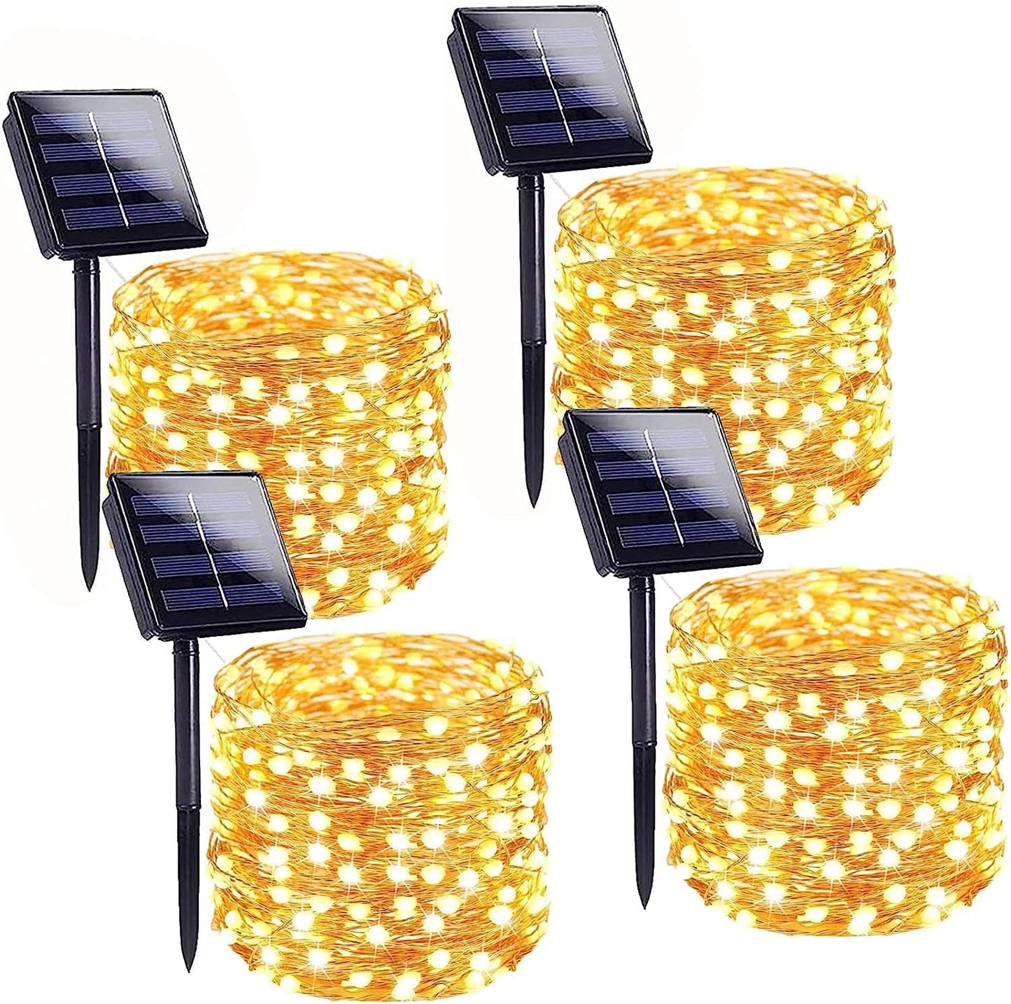 Solar String Lights Outdoor, 4 Pack 160FT 400 LED Solar Twinkle Lights for Outside Waterproof