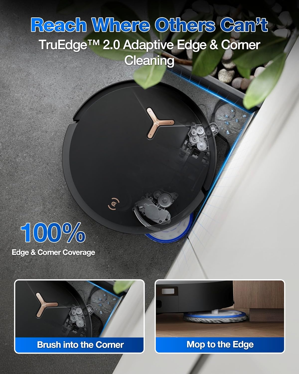 ECOVACS DEEBOT T50 MAX PRO Omni Robot Vacuum and Mop, 18,500Pa Suction, 18mm Auto-Lift, ZeroTangle