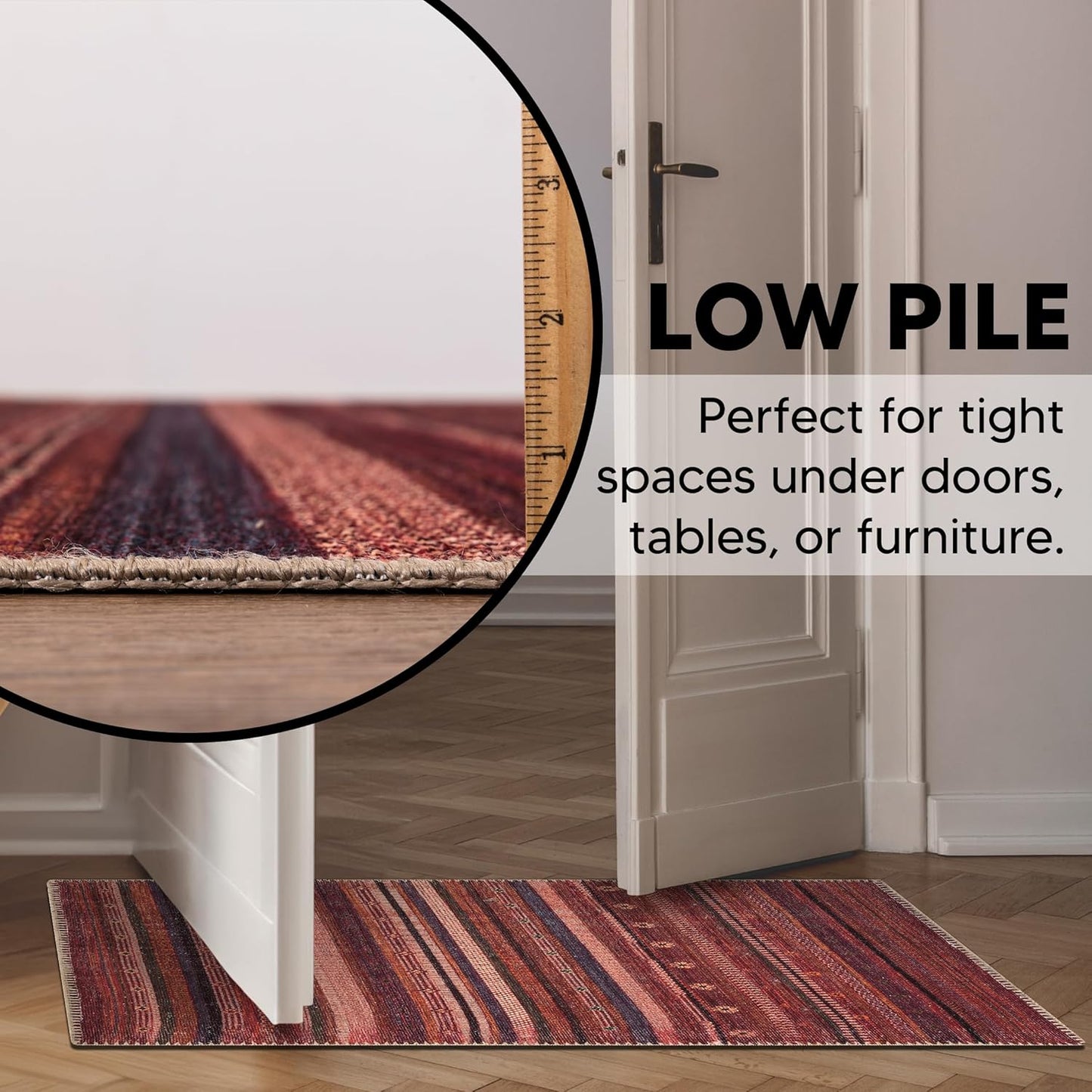 Keen Home Design 2x3 Rug - Machine Washable Entry Rug with Non-Slip Backing, Ideal for Enteryway