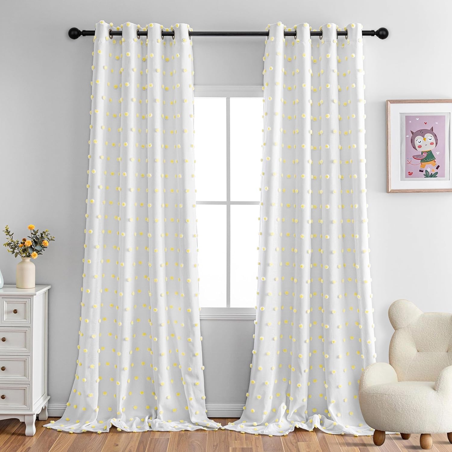 MYSKY HOME 100% Blackout Curtains for Kids Bedroom Thermal Insulated 95 Inch Length Nursery