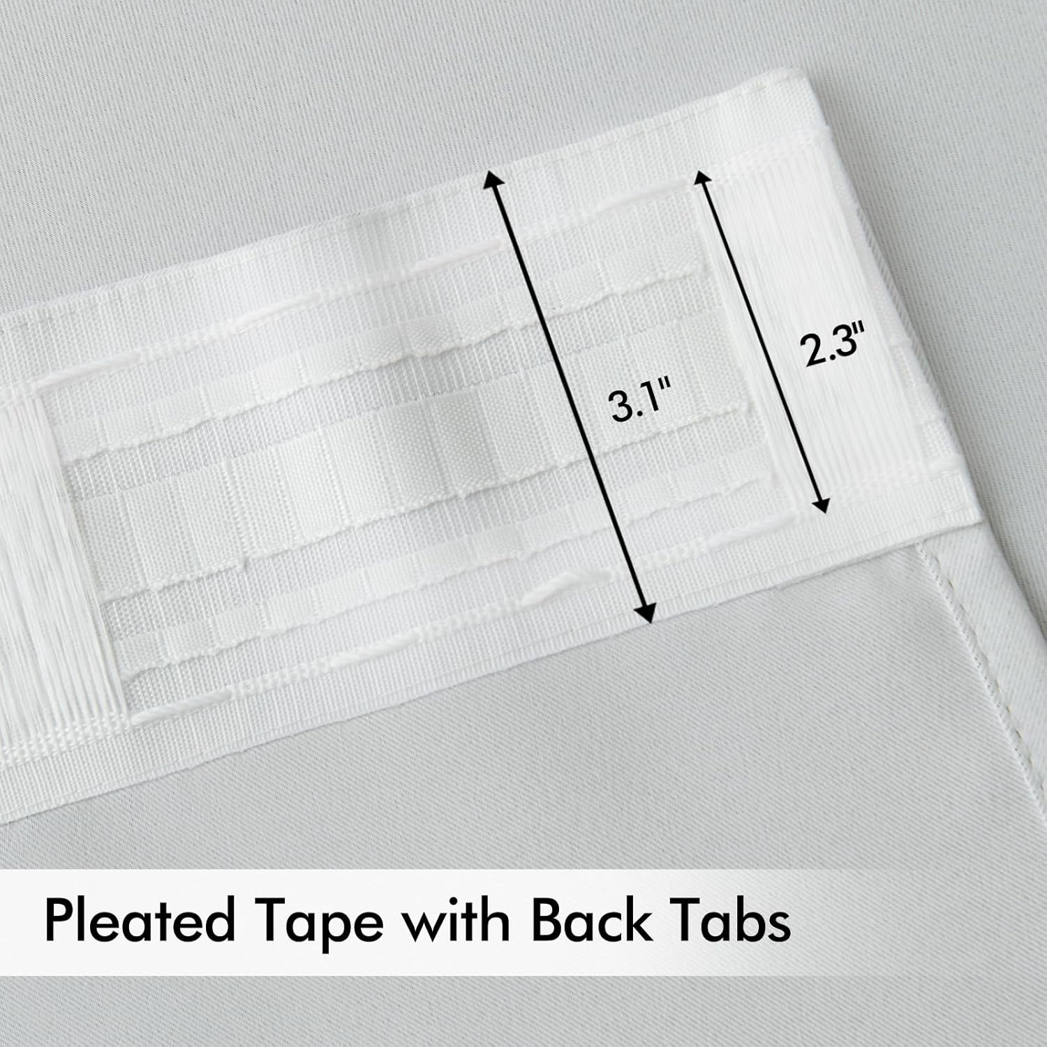 MIULEE Back Tab Light Blocking Curtains 84 Inch Length 2 Panels Set for Living Room Bedroom