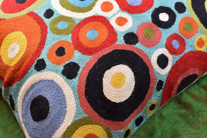 Lumbar Polka Dots Pillow Cover Turquoise Contemporary Decorative Pillowcase Blue Modern Outdoor