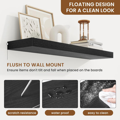 fuqing Floating Shelves for Wall, Bathroom Shelf Wall Mounted for Storage, Shelves with Invisible