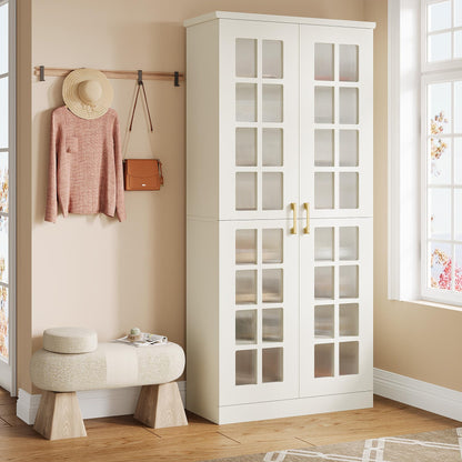 Tribesigns Tall Shoe Cabinet with Doors, 8-Tier Modern Shoe Storage Cabinet