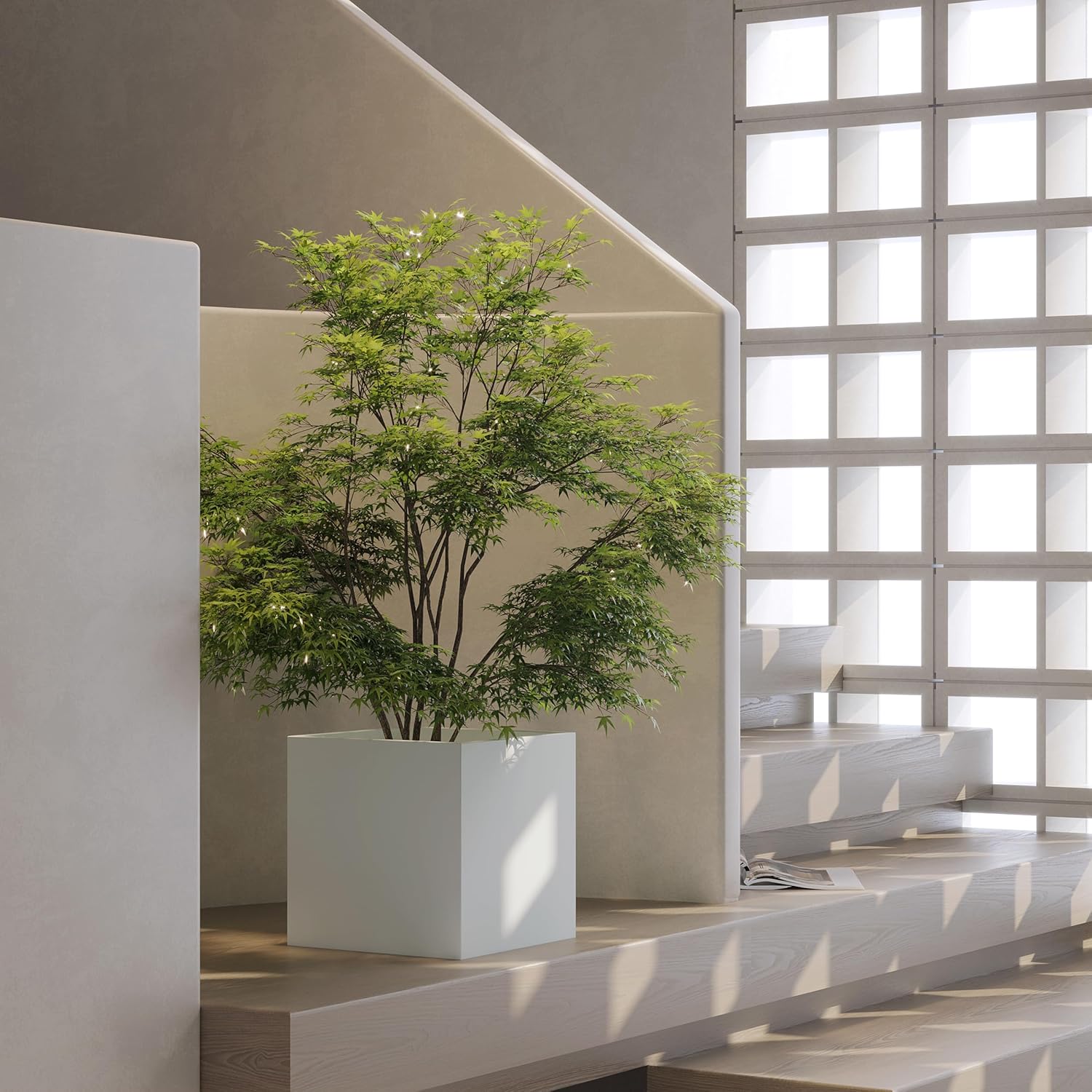 White Outdoor Planter Square Steel Planters Galvanized Steel Planter Box Indoor Metal Large