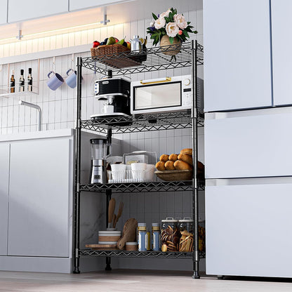 1000 lbs Storage Shelving Steel Heavy Duty 4-Tier Utility Shelving Unit Steel Organizer Wire Rack