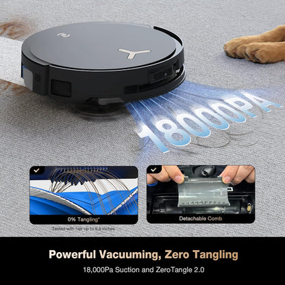 ECOVACS DEEBOT X8 PRO OMNI Robot Vacuum and Mop, 18000Pa, OZMO ROLLER Instant Self-Washing Mopping