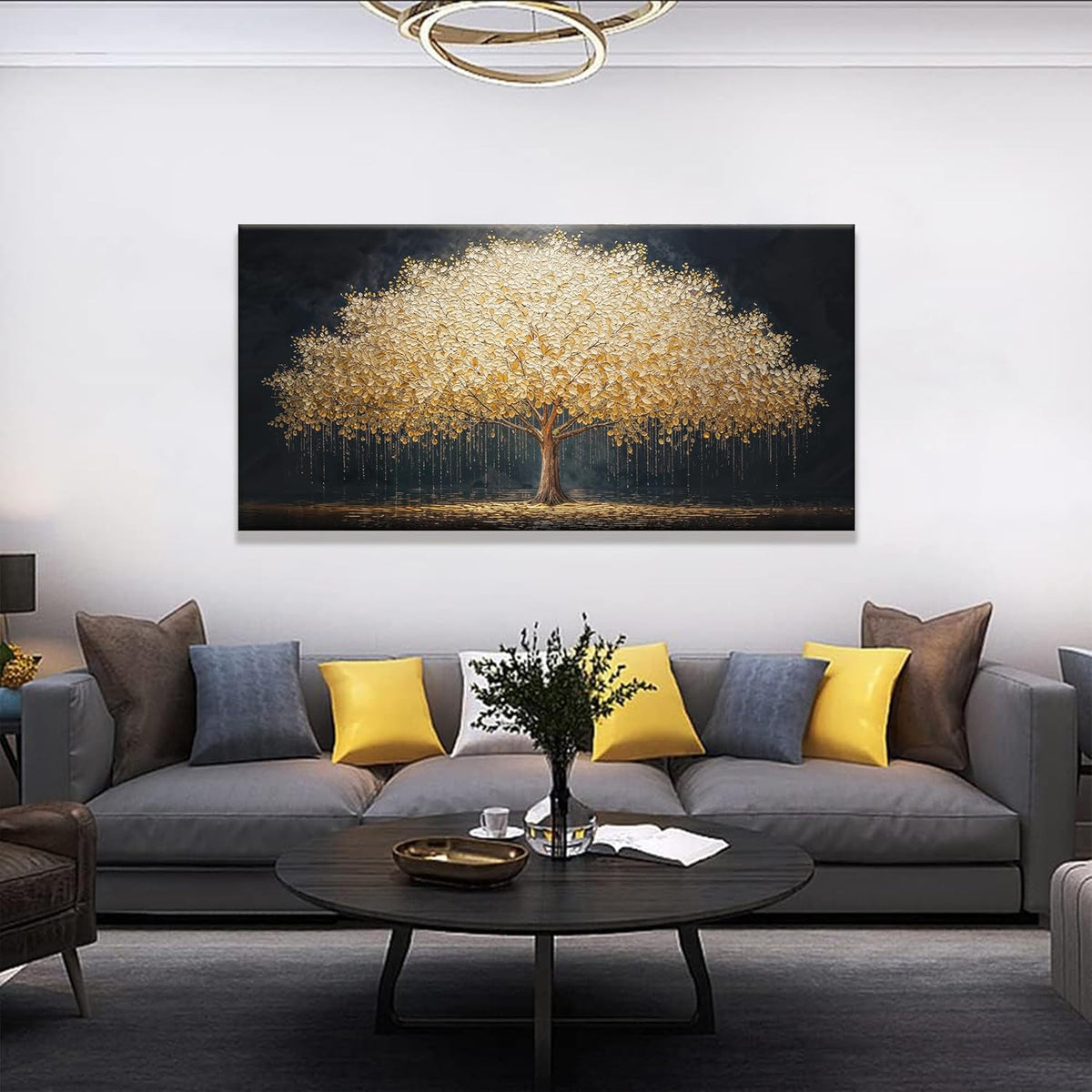 Wall Art Gold Tree Of Life Modern Wall Art Artwork Canvas Art Wall Decor Painting Gold Tree