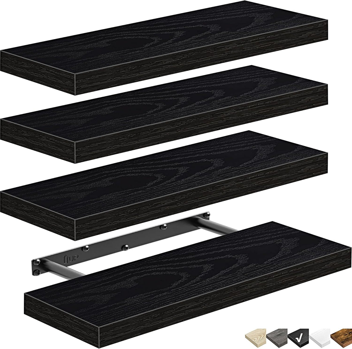 QEEIG Floating Shelves for Wall Bathroom Shelf Bedroom Kitchen Living Room Farmhouse Small Book