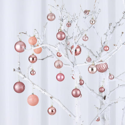 LANGXUN 36pcs Rose Gold Christmas Tree Decorations Balls, Bolas De Navidad, 2025 Christmas Decor