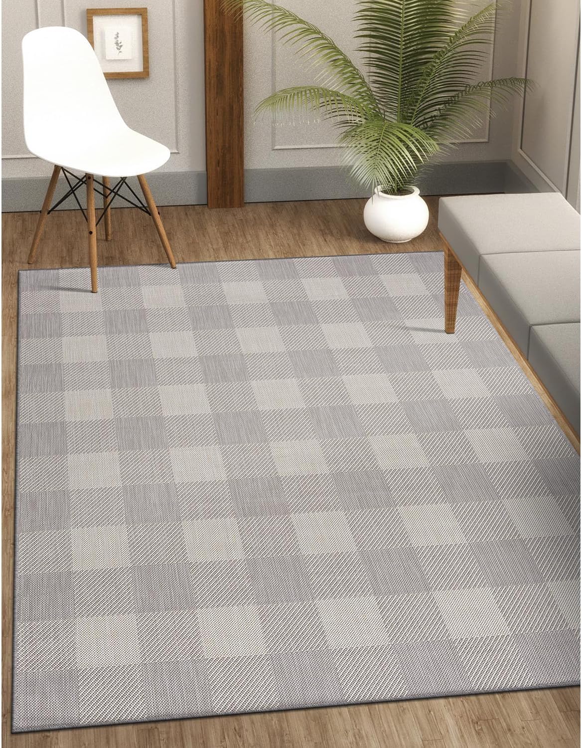 CAMILSON Outdoor Rug - Modern Area Rugs for Indoor and Outdoor Patios, Kitchen and Hallway mats