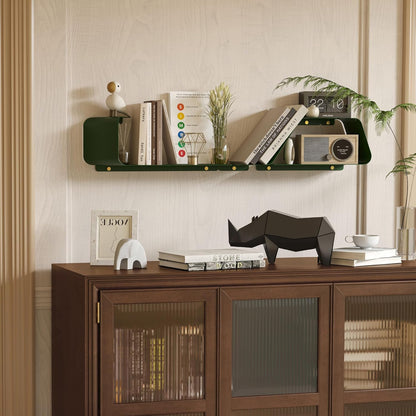 Floating Shelves, Wall Shelf, Set of 3 Wall Mounted Metal Shelves with Unique Design for Wall