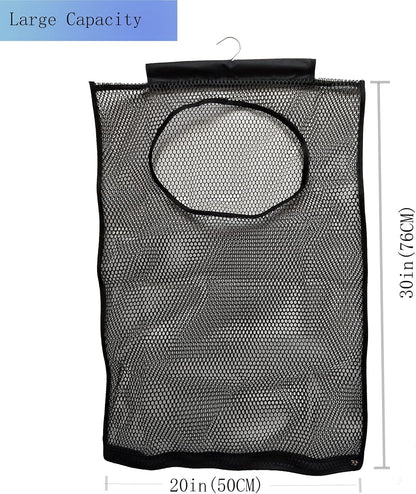 Hanging Mesh Laundry Hamper (30in*20in*2in) Large Dirty Clothes Bag, Can Be Used Behind The Door &