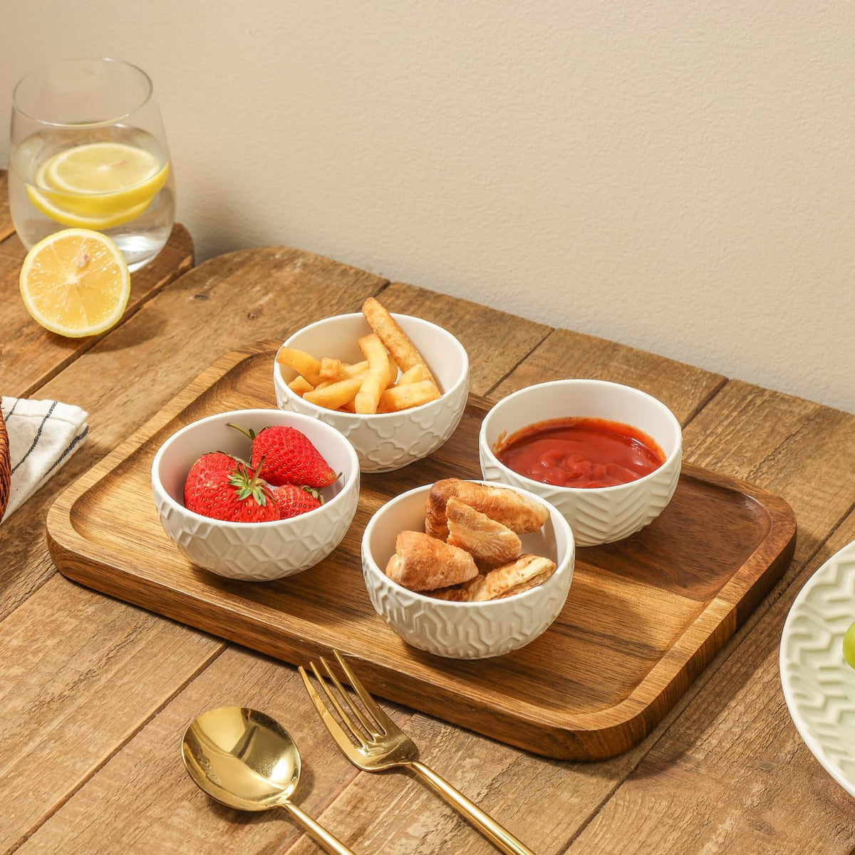 Sureasy Mini Ceramic Dipping Bowls – 4 oz, 3.5 Inch Small Bowls for Sauces & Side Dishes, Microwave