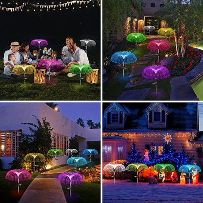 Vosaro Solar Flower Lights Outdoor Garden Decorations Waterproof, 7 Color Changing Decorative Solar