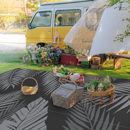 GENIMO Outdoor Rug 10' x 14' Waterproof for Patios Clearance, Reversible Outdoor Plastic Straw
