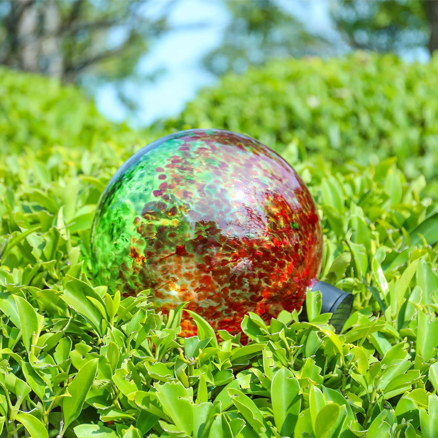 VCUTEKA Gazing Ball, Glass Gazing Balls Sphere for Garden Lawn Outdoor Ornament Yard Decorative