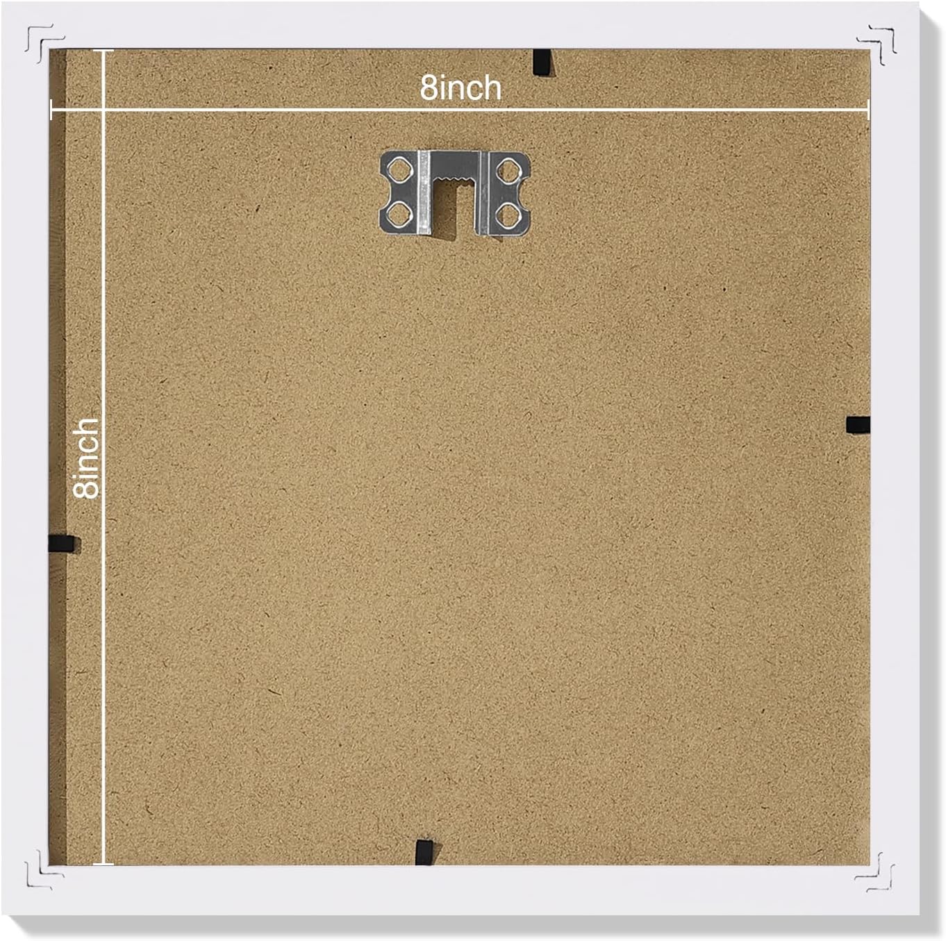 Vittanly 8x8 Picture Frames Set of 9, Shatter Resistant Plexiglass, Display 4x4 Pictures with Mat