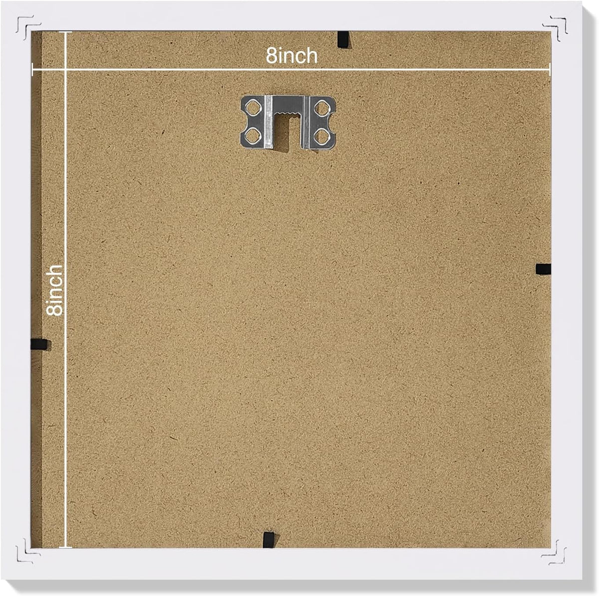 Vittanly 8x8 Picture Frames Set of 9, Shatter Resistant Plexiglass, Display 4x4 Pictures with Mat