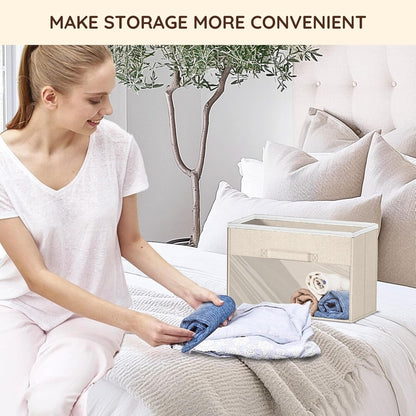 Over the Door Organizer with Drawers, 5 Tier Hanging Storage with Removable Bins & 10 Side Pockets