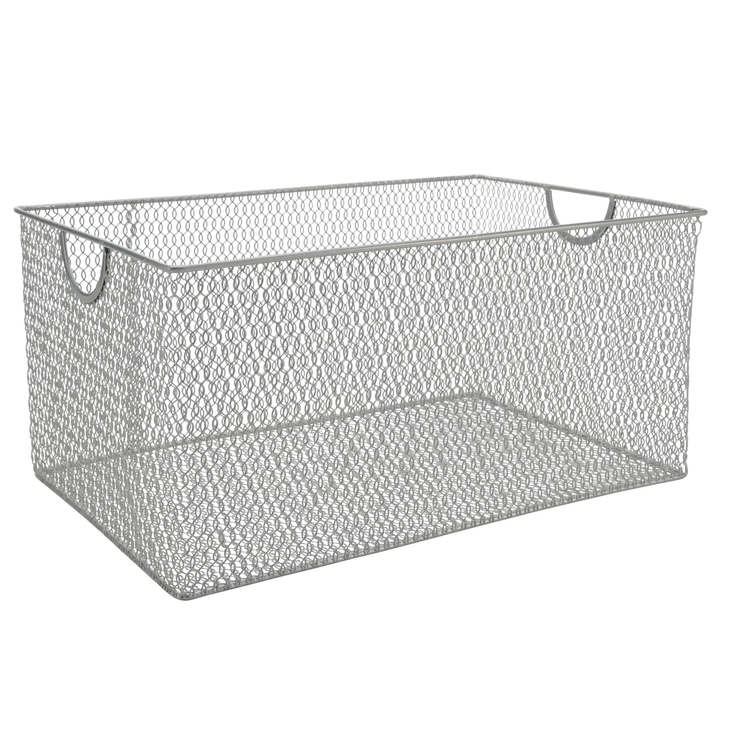 YBM Home Mesh Wire Storage Basket for Shelves, Pantry Organization, and Kitchen - Multipurpose