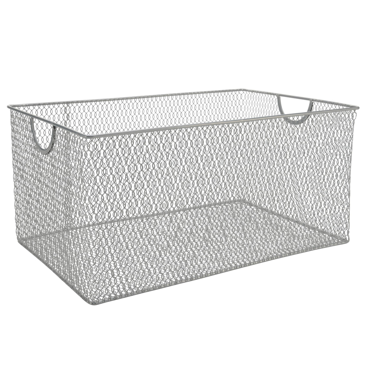 YBM Home Mesh Wire Storage Basket for Shelves, Pantry Organization, and Kitchen - Multipurpose