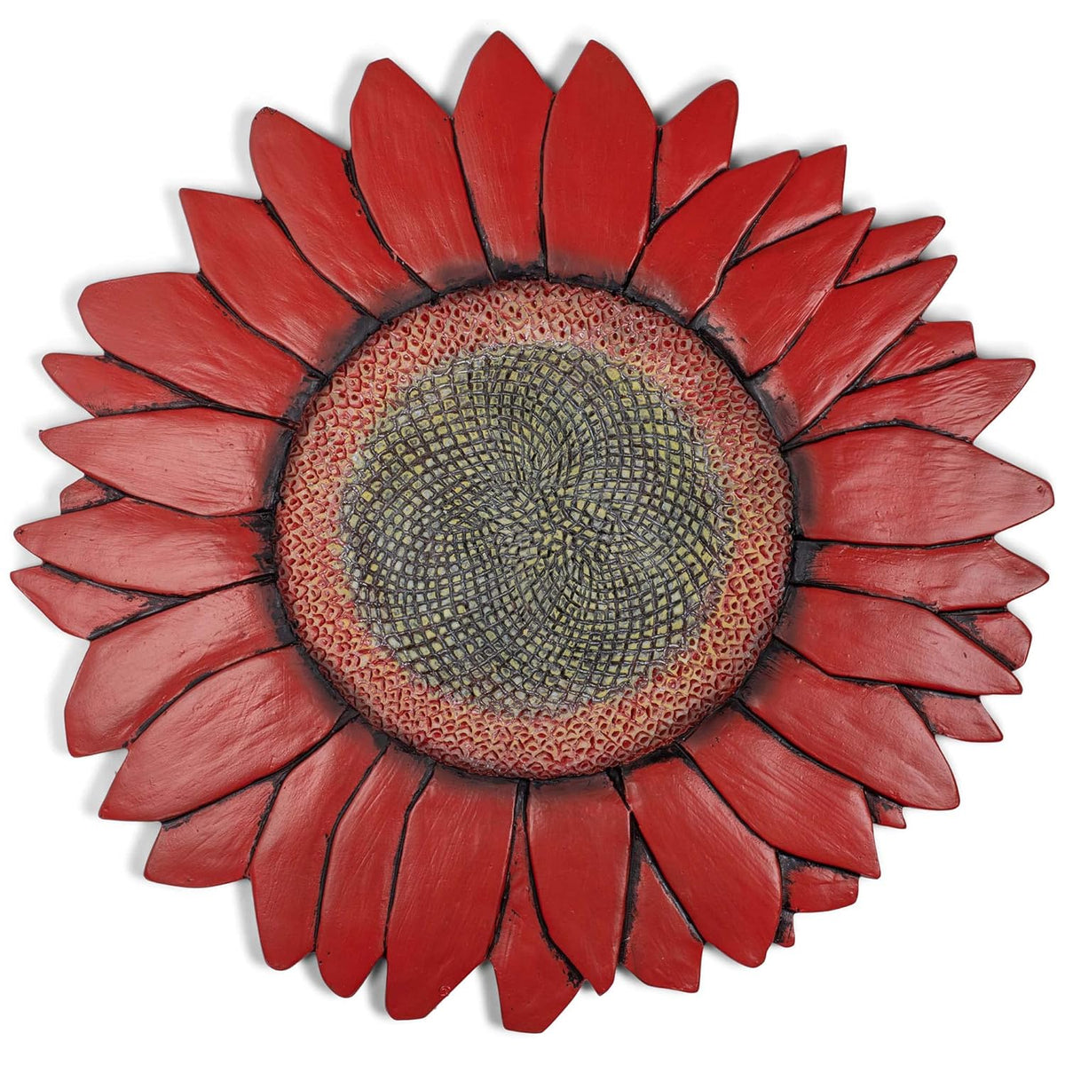 NAT & Jules Sunflower Shaped Dimensional Indoor Outdoor 12 inch Cast Resin Decorative Garden