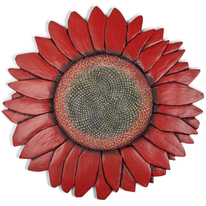 NAT & Jules Sunflower Shaped Dimensional Indoor Outdoor 12 inch Cast Resin Decorative Garden