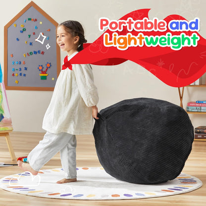 Hobestluk 2.5FT Bean Bag Chair Beanbags Small Bean Bag Chair with Filler Included Teardrop Bean Bag