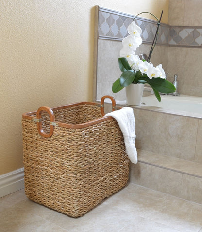 KOUBOO Sea Grass Anson Storage Basket, Versatile Basket, Laundry Room Organizer, Cube Storage