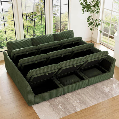 Belffin Modular Sectional Sofa with Sleeper Sofa, Oversized Cloud Couch with Extra Deep Seat
