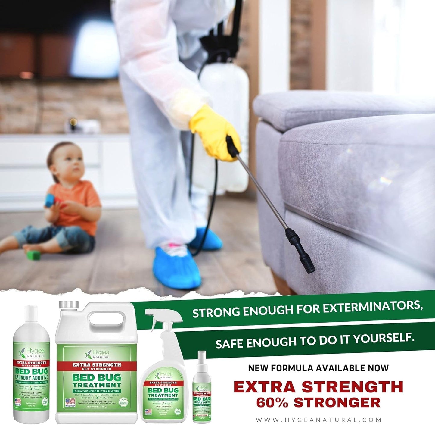 Lice & Bed Bug Extra Strength Laundry Additive - Environmentally Responsible, Odorless & Stain-Free
