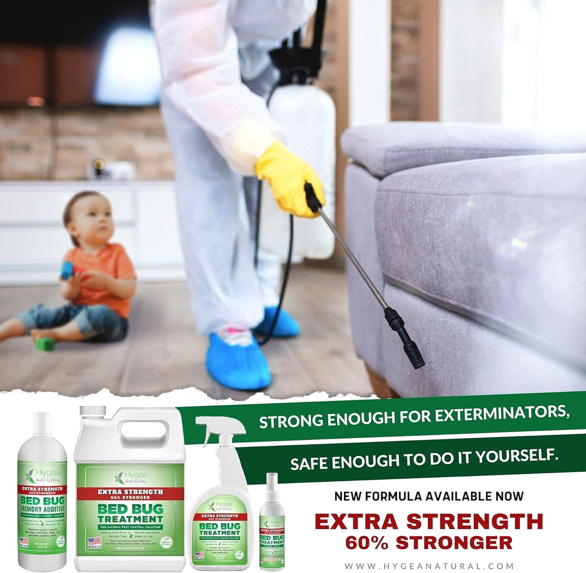 Lice & Bed Bug Extra Strength Laundry Additive - Environmentally Responsible, Odorless & Stain-Free
