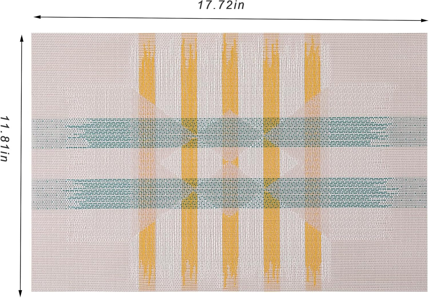 CADONO Placemats Set of 4 Washable Indoor/Outdoor Vinyl Place Mats for Dining Table Durable