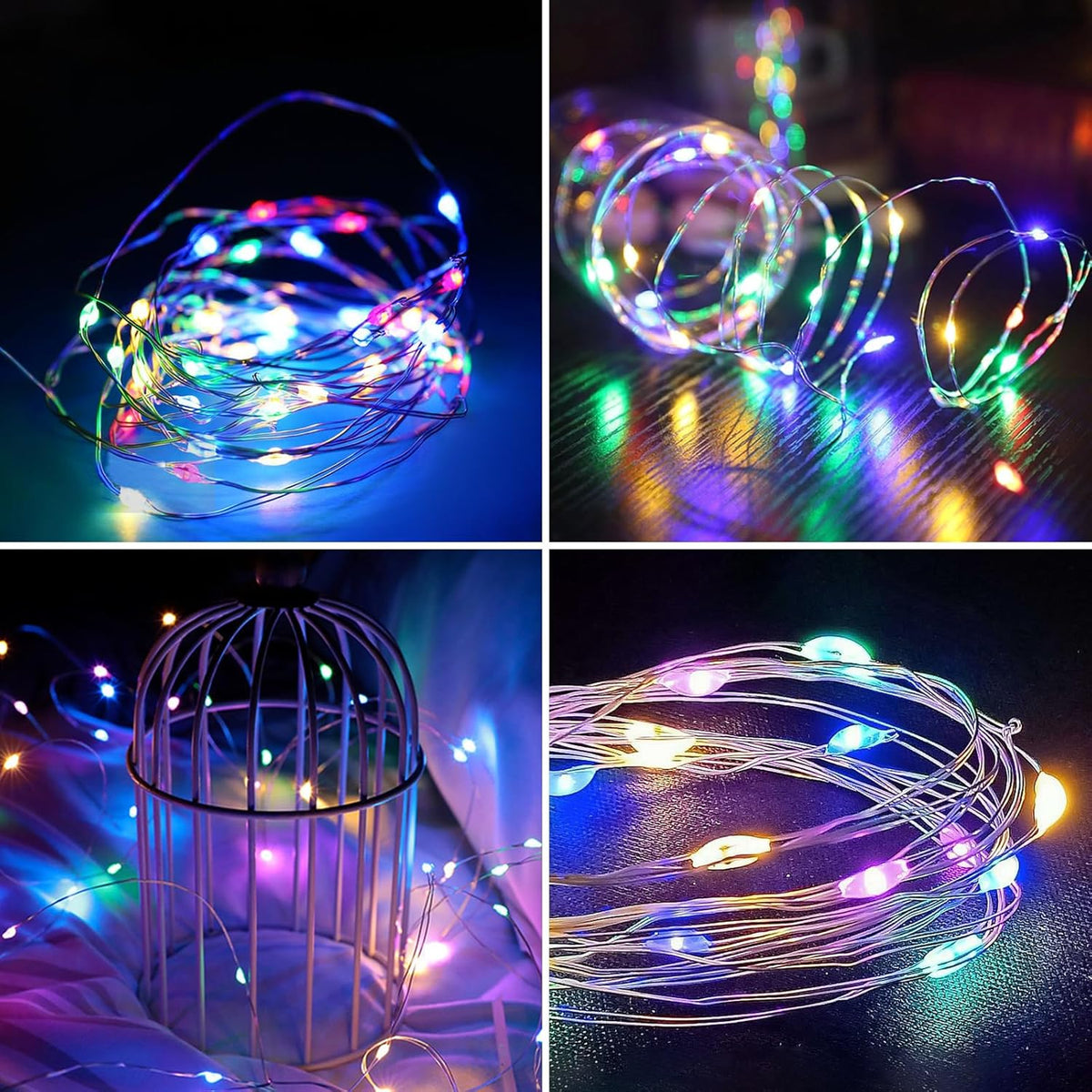 2-Pack 200 LED Solar Fairy Lights Outdoor, Upgraded Oversize Lamp Beads & Super Bright Solar String