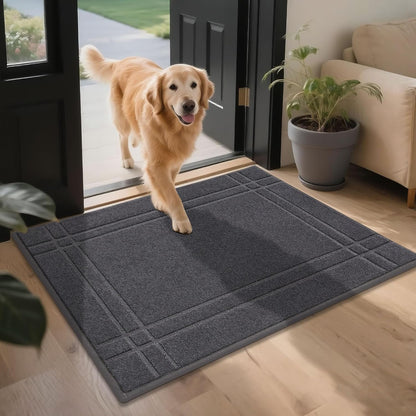 JSEI Entryway Rugs Doormat 32"x48", Non-Slip Dirt Trapper Door Mats Indoor, Washable Absorbent and