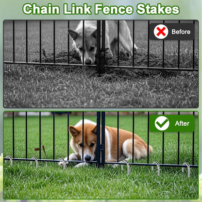 VVOKGO Rebar-Stakes-12-Inch J Hook Galvanized Tent Stakes Heavy Duty, 95-Pack Ground Chain Link