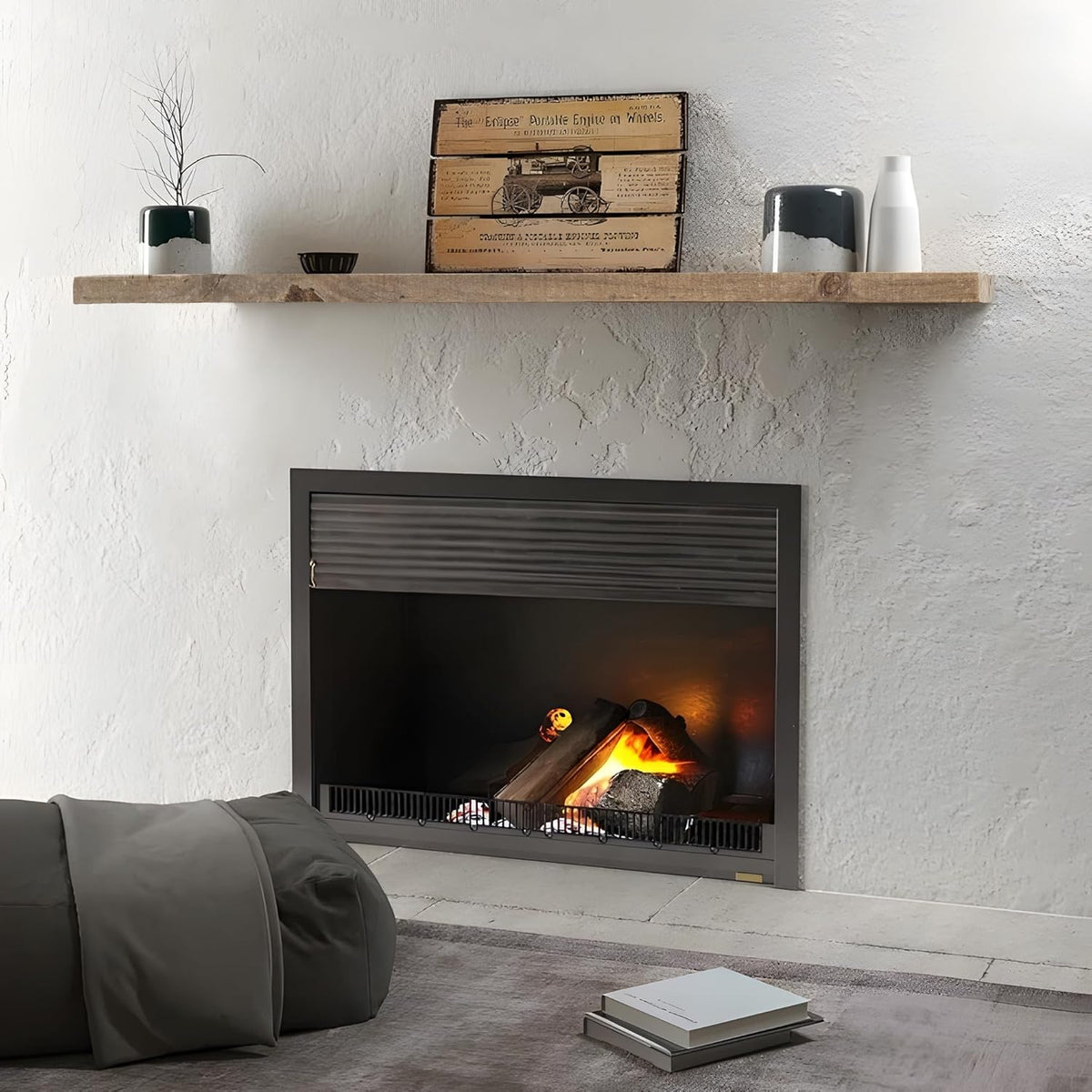 Floating Shelves | 8" Deep Rustic Reclaimed Barnwood Wall Hanging Shelves with Invisible Heavy-Duty