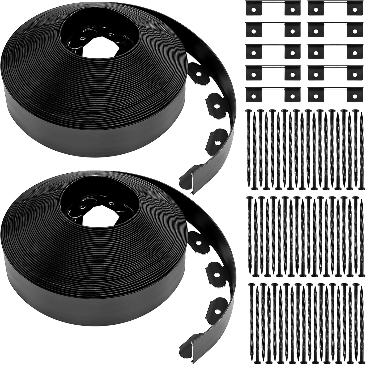 Sasylvia 2.5'' x 200' Landscape Edging Kit Edging Border Coil Include Anchoring Spikes 10