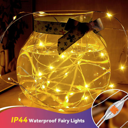4 Pack 60LED Christmas Fairy Lights Battery Operated - 20FT Twinkle Lights with 2 Lighting Modes