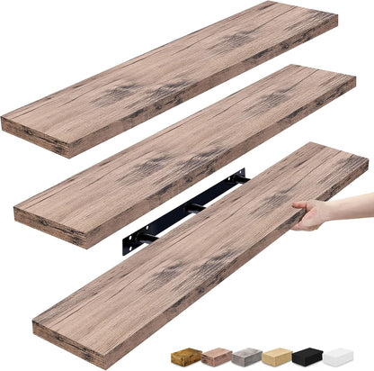Sorbus Floating Shelves for Wall - 48 Inch Long Bathroom Shelves, Wall Decor for Bedroom, Kitchen