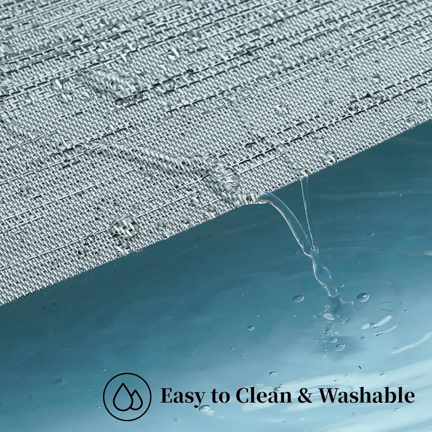 Leetaltree Grey Placemats, Heat Resistant Non-Slip Place mats for Dining Table, Washable Durable
